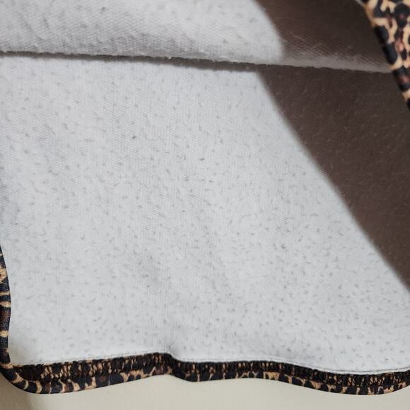 Hot Chillys 1/4 zip cheetah print color block under sleeves shirt woman's size L - Picture 15 of 15